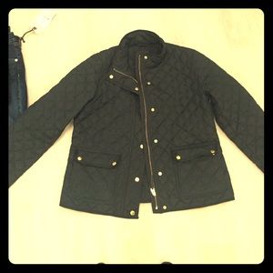Puff jacket from crew - dark Forrest green