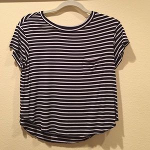 Cropped Striped Tee