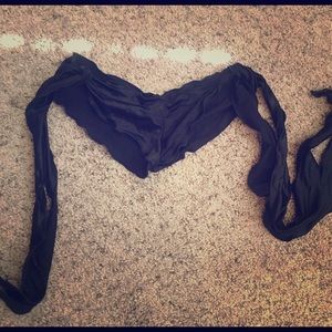 Black rave booty string ties