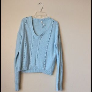 Blue/mint comply sweater