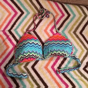 Venus D cup zig zag multi color bikini top