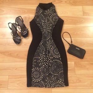 Black and Tan Hourglass Dress