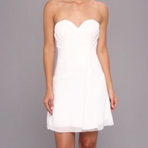 White strapless dress