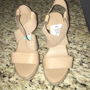 Tan wedge, used once