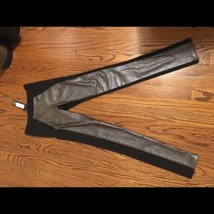 David Lerner front leather leggings