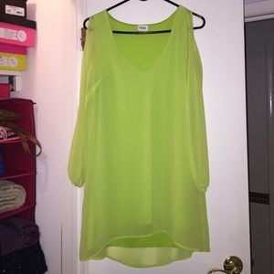 Tobi lime green long sleeve dress