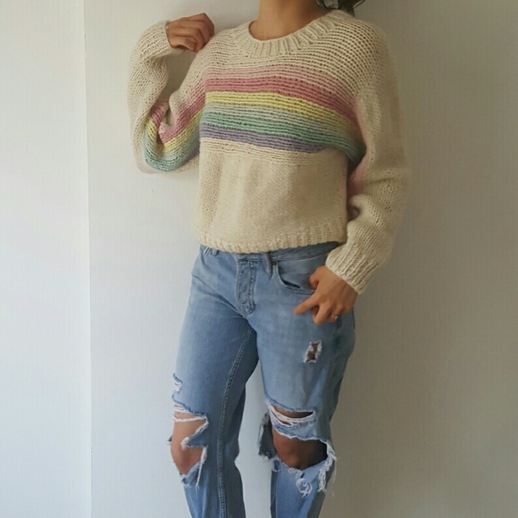 UNIF somewhere rainbow sweater
