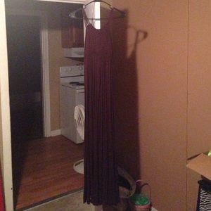 Long brown maxi dress