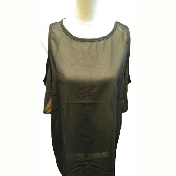 Chiffon Cold Shoulder Mini Dress - Picture 3 of 3