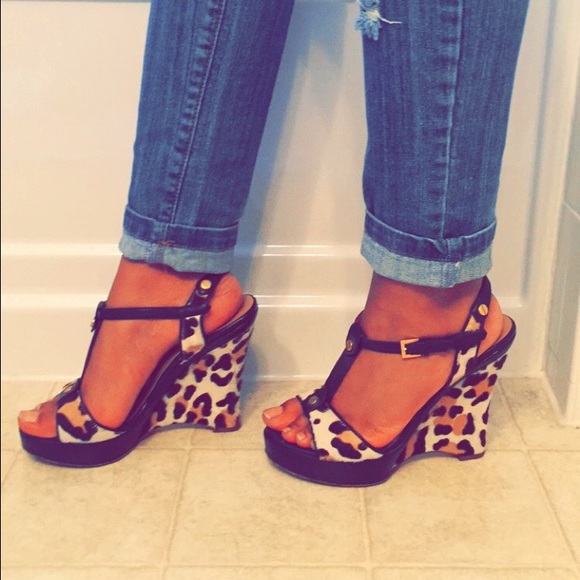 VALENTINO animal print wedges