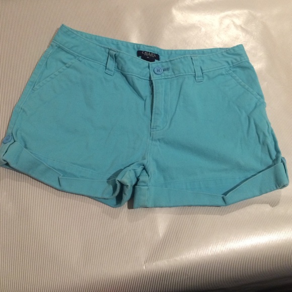 Chaps blue shorts.