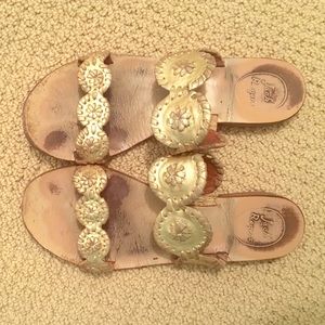 Jack Rogers Lauren Gold Sandals