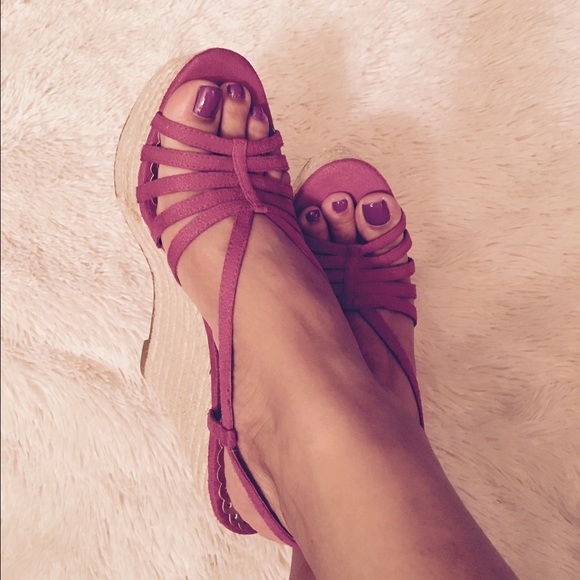 Lulu Townsend Pink Espadrilles Wedges