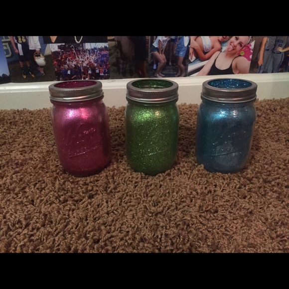 Glitter Mason Jar Candle Holders - Picture 1 of 1