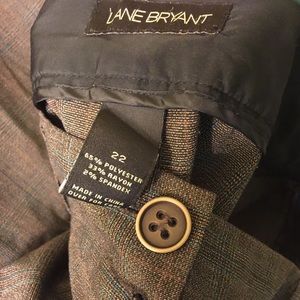 LANE BRYANT 22w dress pants. Brown/turquoise. UGC