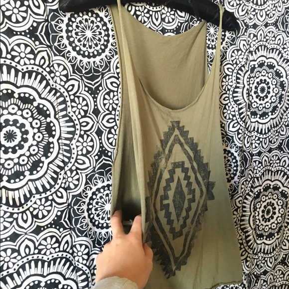 Tribal Muscle Tank | Olive - Picture 2 of 3