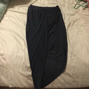 Asymmetrical dark grey skirt