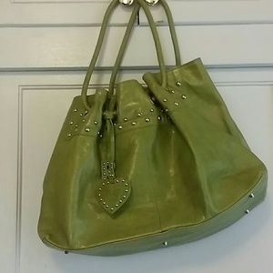Roberta Gandolfi green leather purse