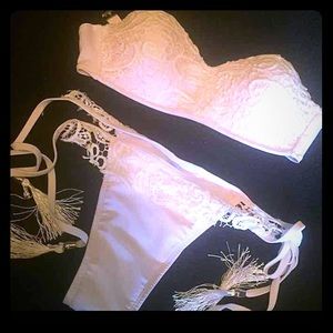 White crochet bikini