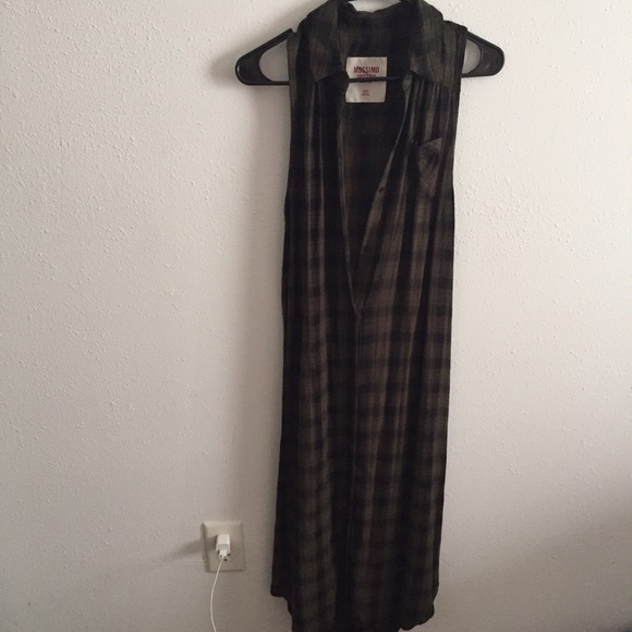 Long Plaid Button Down Dress