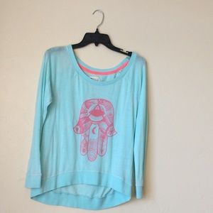 Printed mint sweater