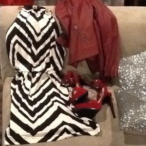 Chevron Print Dress With Tags