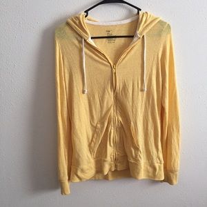 Yellow Zip Up Hoodie