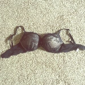 Black Victoria's Secret "Miraculous" plunge bra