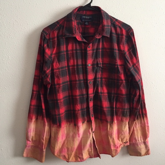 Dip Bleach Grunge Flannel