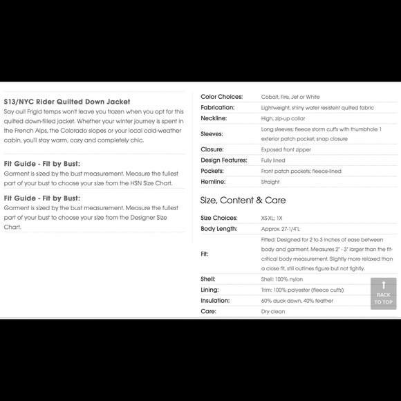 S13/NYC Rider Down Jacket  NWT - Picture 3 of 4