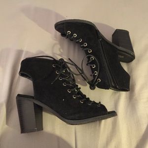 Lace-up booties