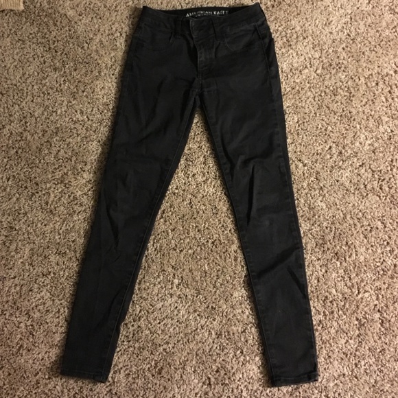 size 0 short American eagle black jeans
