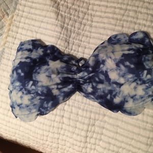 PINK strapless bikini top