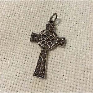 Celtic Silver Cross Charm