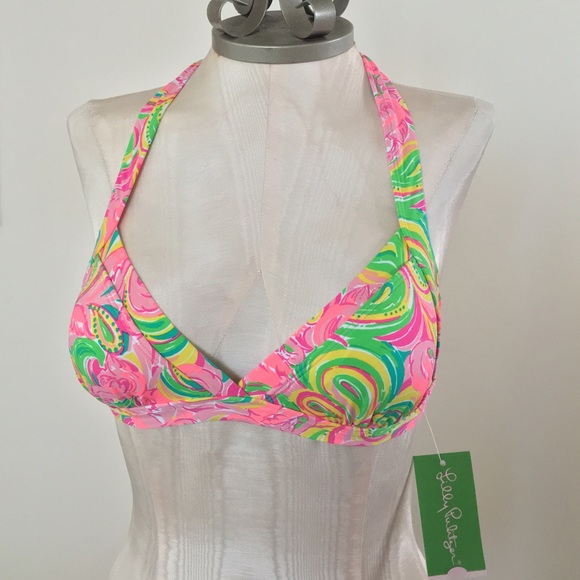 NWT Lily Pulitzer Bailor Bikini Top All Nighter - Picture 2 of 4