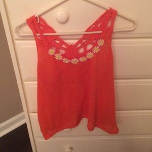Coral summer Cotten tank