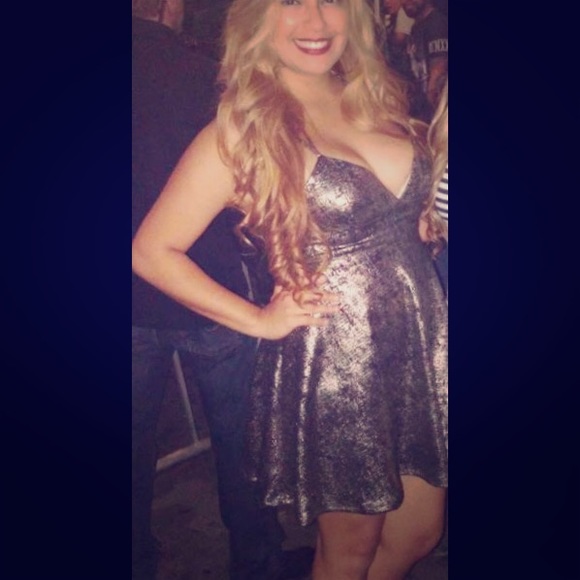 (s) Foreign Exchange Sparkly mini Party Dress