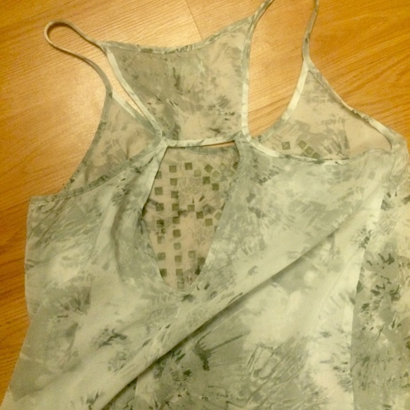 Grey tie dye studded tank - Picture 3 of 4