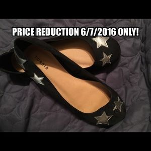 Black flats w/ silver stars from Torrid size 10