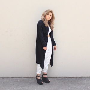 White striped jogger pants