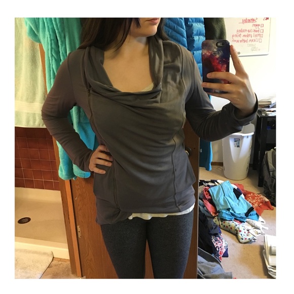 Dark Grey Market & Spruce Asymmetrical Cardigan