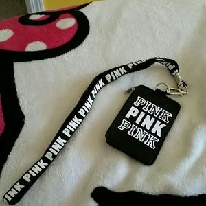 PINK lanyard & cardholder