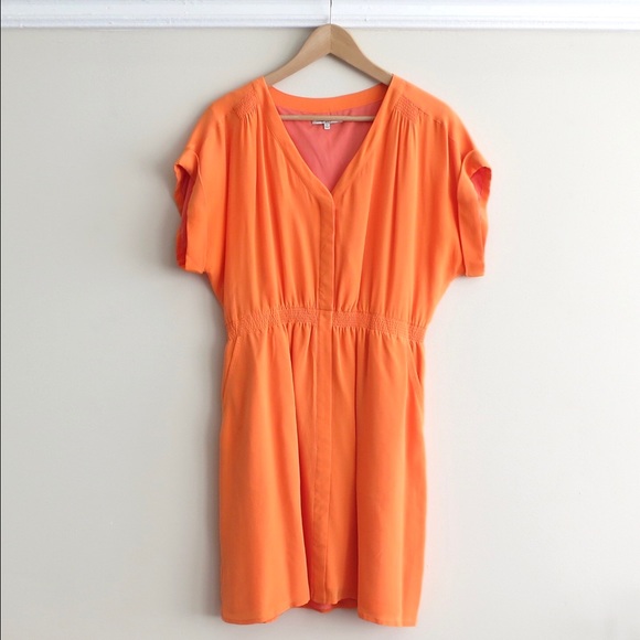PRICE DROP Orange Madewell dress front buttons
