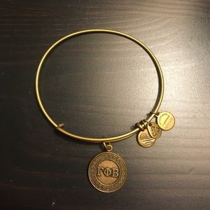 Gold Alex & ani sorority bracelet