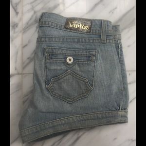 DENIM OF VIRTUE FADED WASH SHORT, FROM KITSON'S LA
