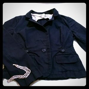 Loft 2P cute blazer jacket in Navy blue