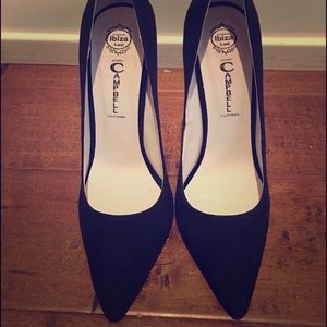 Jeffrey Campbell black suede Darling pump