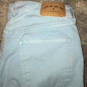 Baby blue skinny jeans