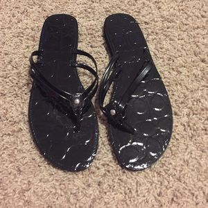 Coach Black "Juney" Sandals