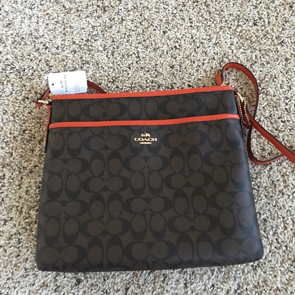 NET Brown/Orange Crossbody Bag + Wristlet Set - Picture 2 of 4